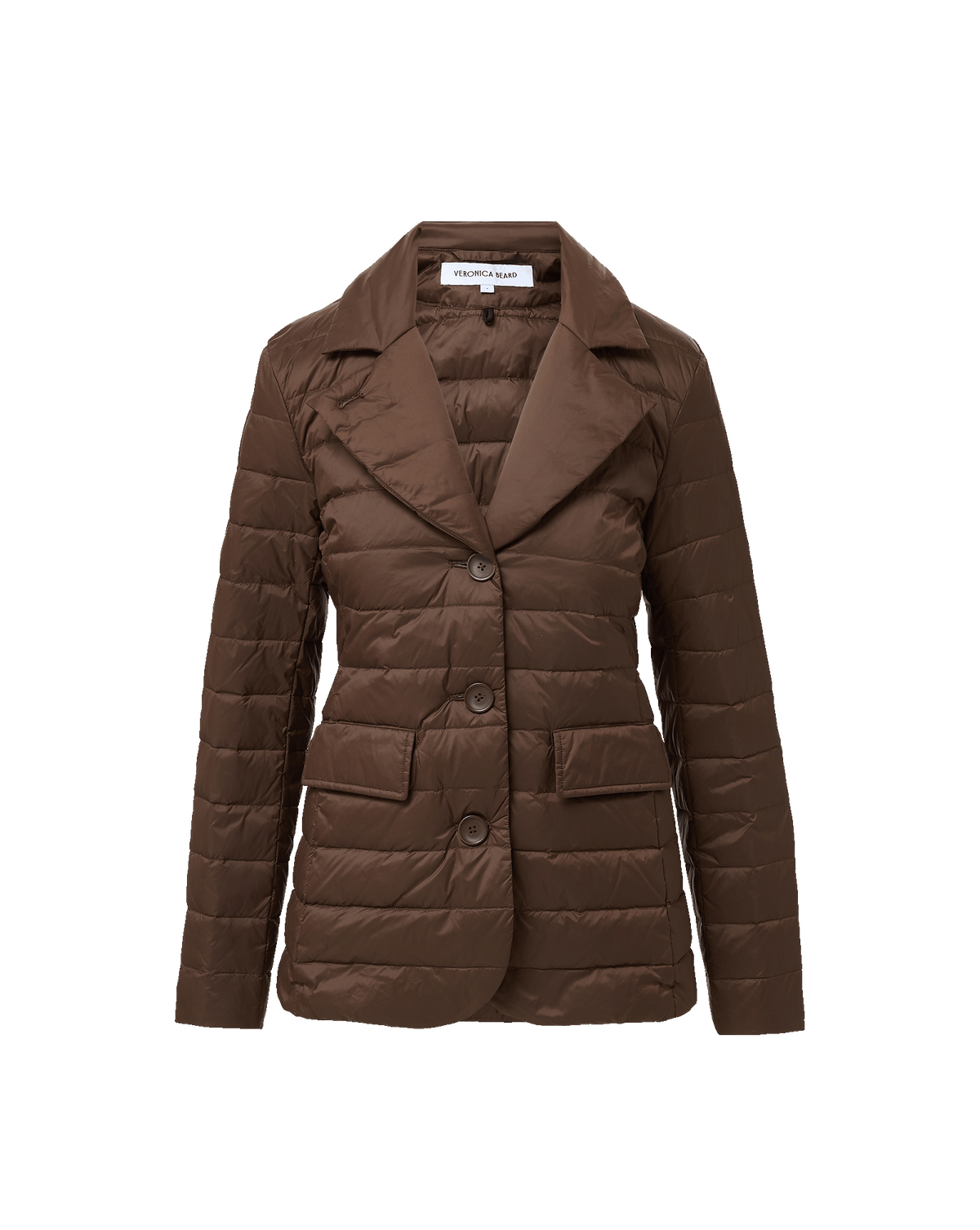 Veronica Beard | The Puffer Blazer in Espresso Dark Brown Espresso