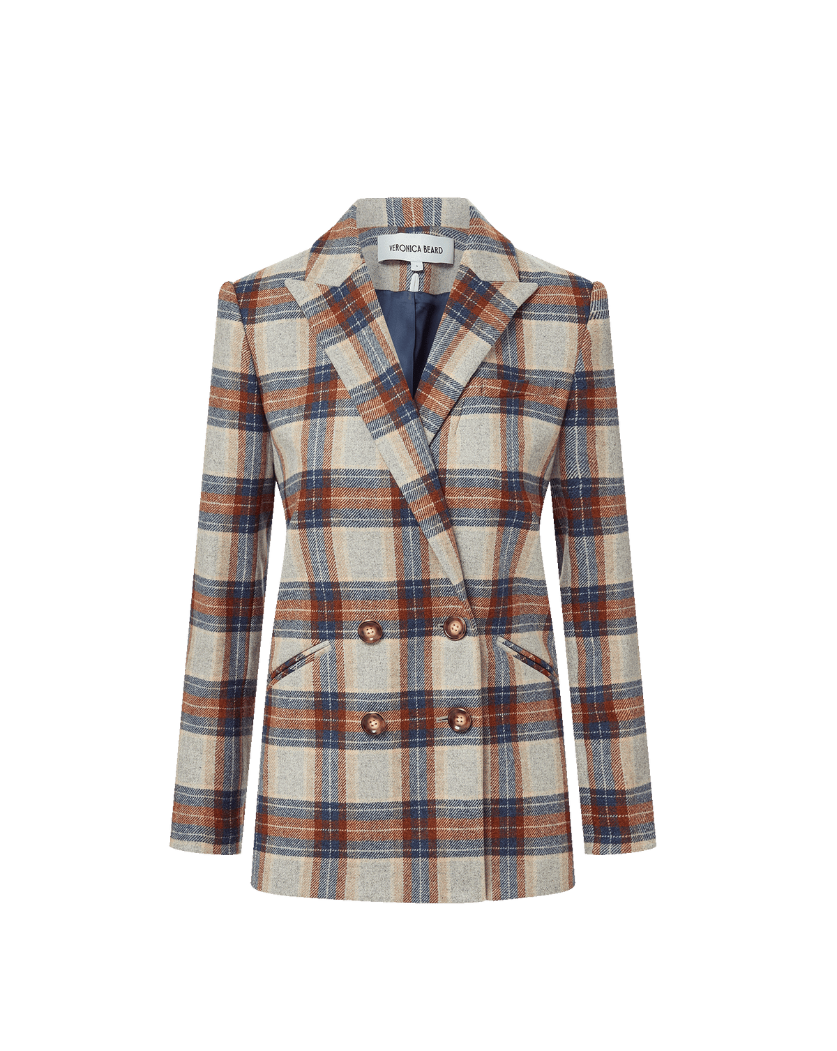 Veronica Beard | Oria Plaid Dickey Jacket in Heather Grey Multi Heather Grey Multi