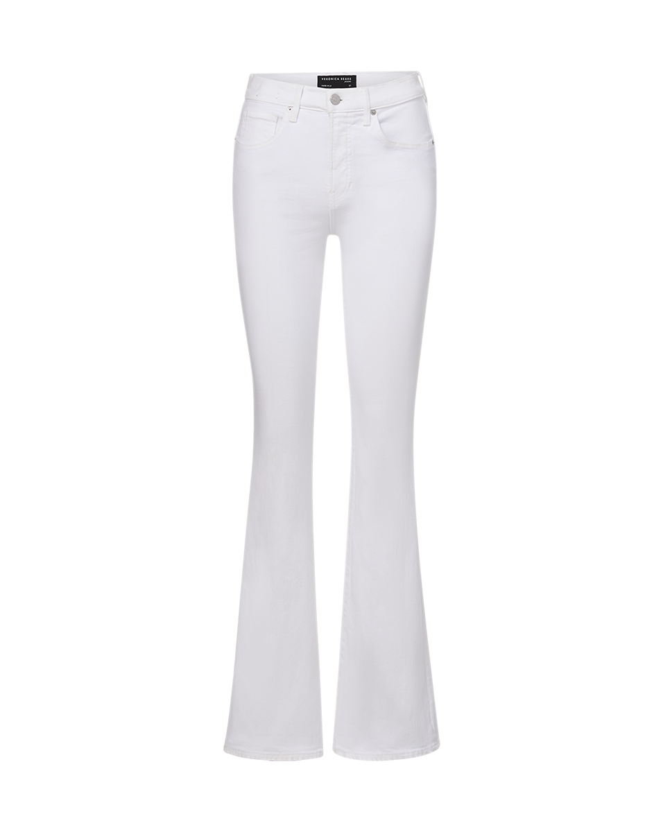 Veronica Beard | Beverly Skinny Flared White Jeans White