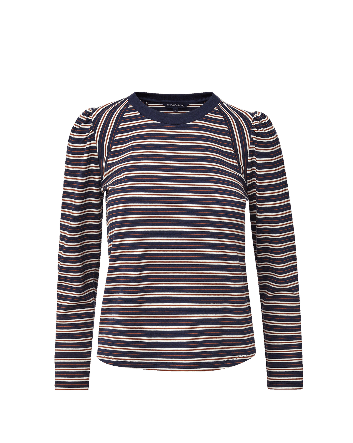 Veronica Beard | Mason Baseball T-Shirt in Heritage Navy Multi Stripes Heritage Navy Multi