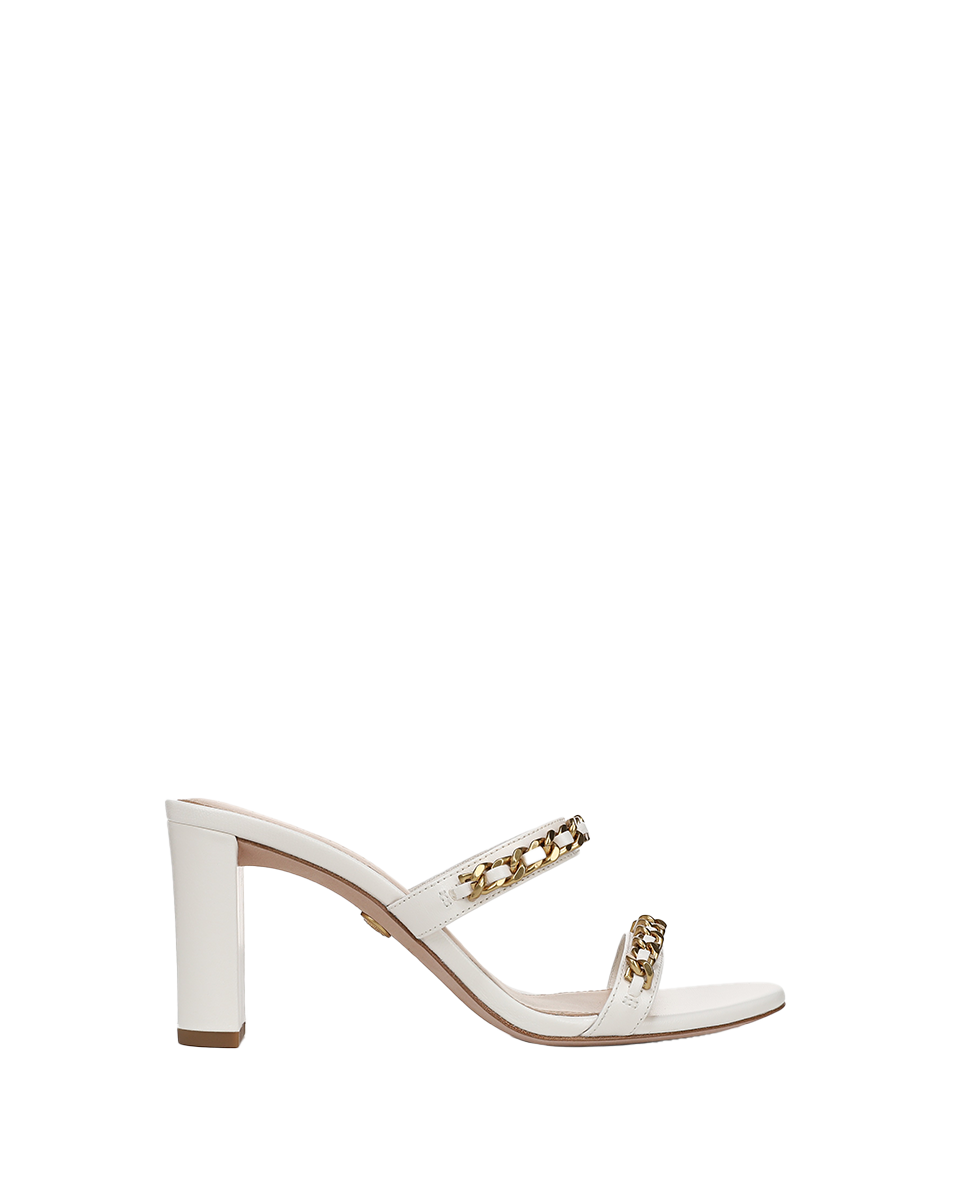 Veronica Beard | Gretchen Chain-Link Sandal in Parchment Parchment
