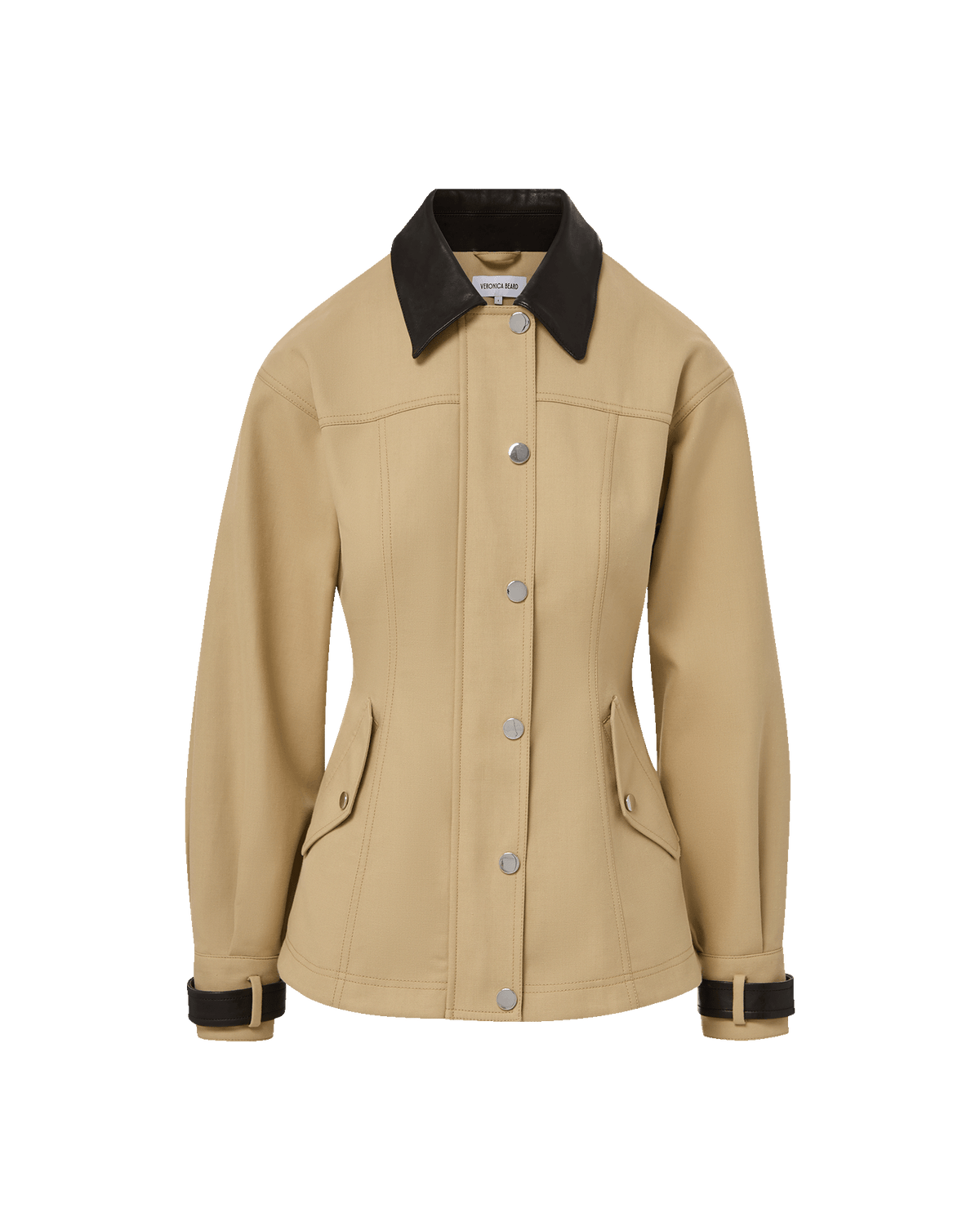 Veronica Beard | Talla Peplum Jacket in Tan Sand Sand