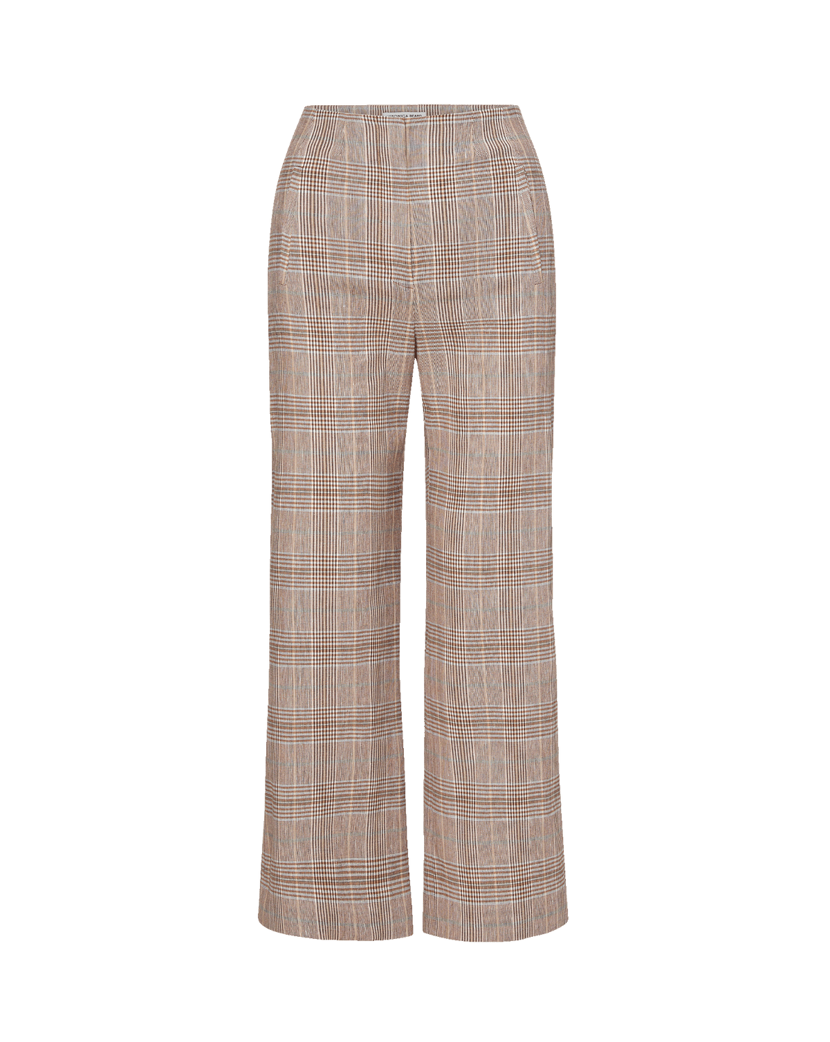 Veronica Beard | Dova Plaid Wide-Leg Pant in Burgundy Raisin Multi
