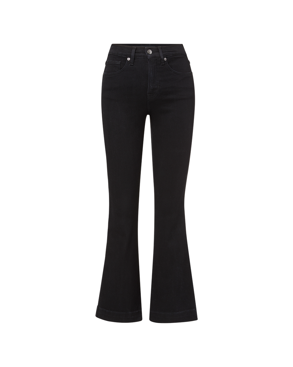 Veronica Beard | Carson Black Washed Kick-Flare Jeans Onyx