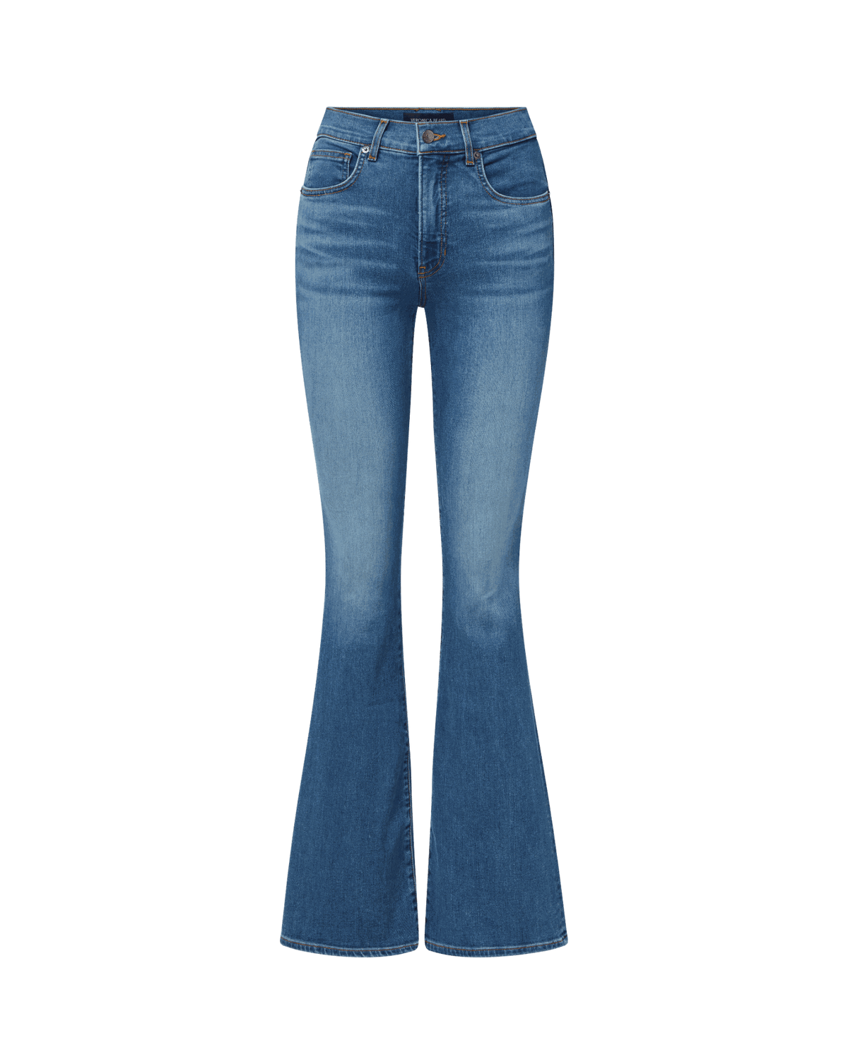 Veronica Beard | Beverly Mid-Rise Skinny-Flare Jeans in Light Blue Denim Bandit Dust Bandit Dust