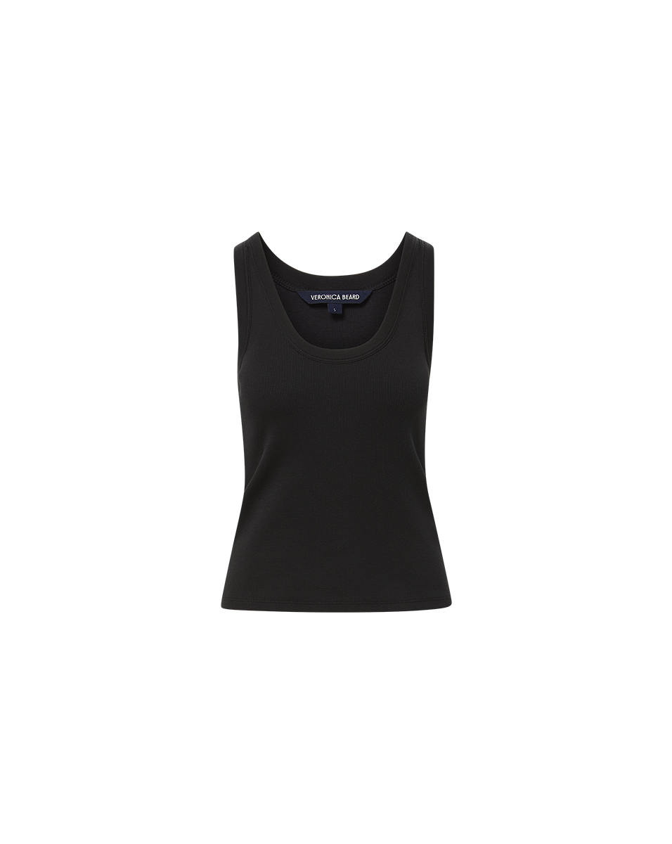 Veronica Beard | Birke Scoopneck Tank Top in Black Black