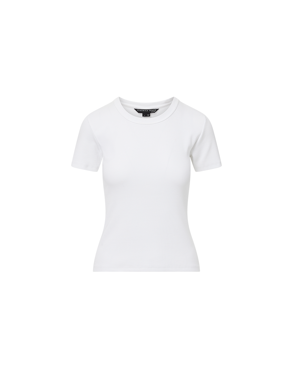 Veronica Beard | Pruitt Ribbed Tee in White White
