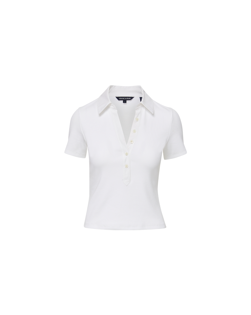 Veronica Beard | Kearney Button-Down Tee in White White