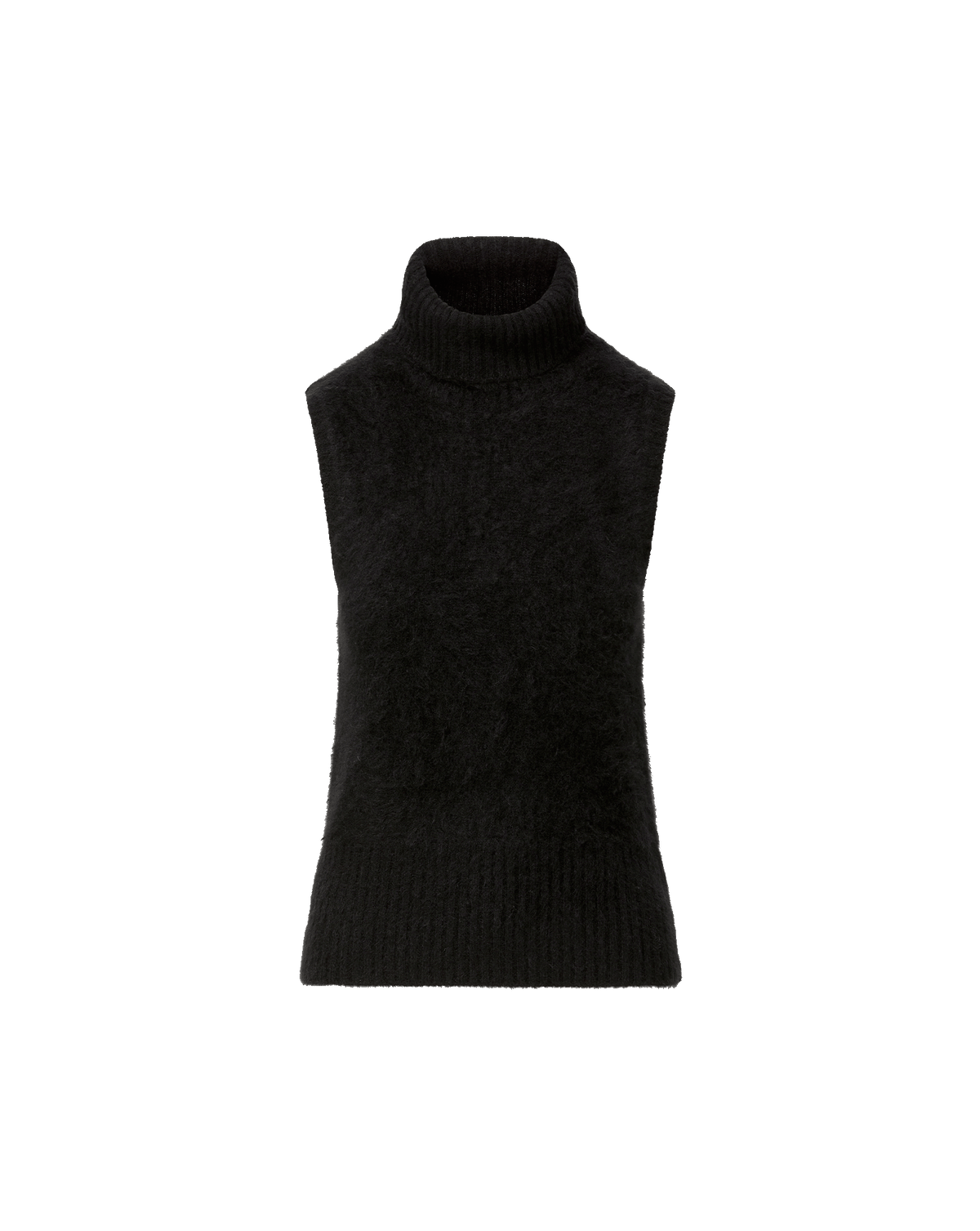 Veronica Beard | Mazzy Brushed Cashmere Sleeveless Sweater in Black Black