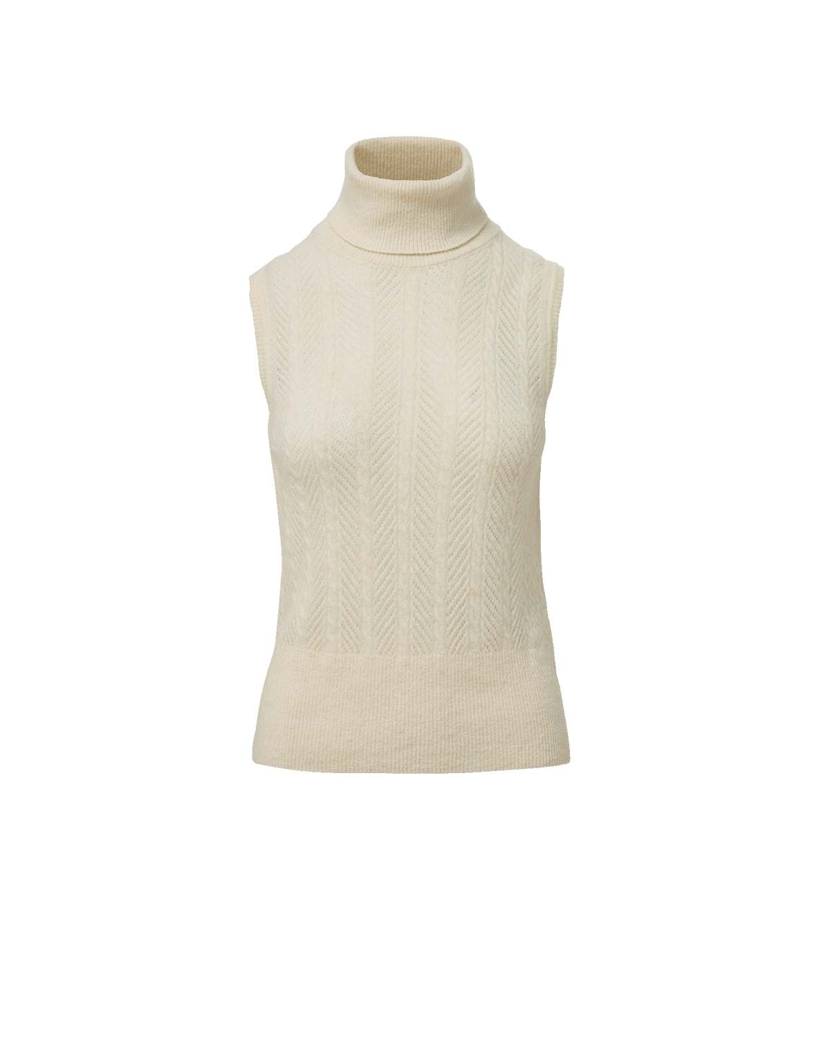Veronica Beard | Mazzy Pointelle Sleeveless Sweater in Dove White Dove White