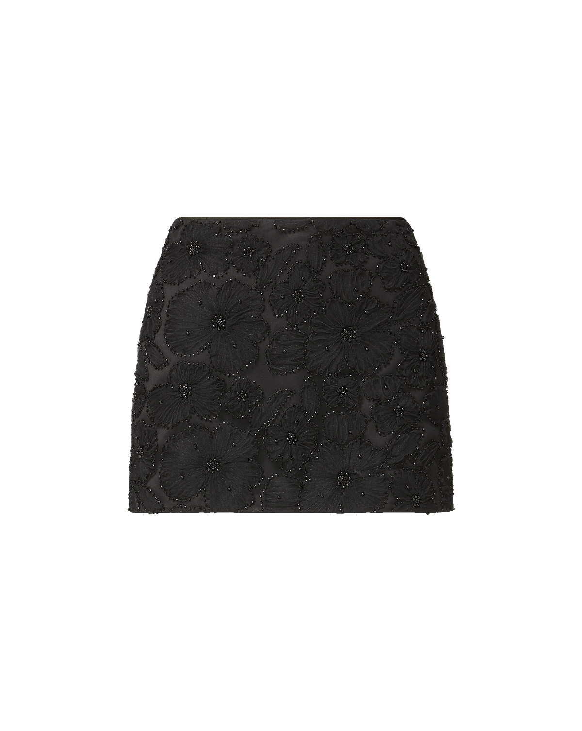 Veronica Beard | Olenna Embellished Mini Skirt in Black Embellishment Black Embellishment