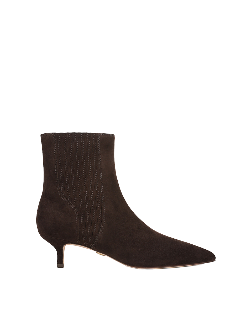 Veronica Beard | Lisa Kitten-Heel Ankle Boot in Espresso Espresso
