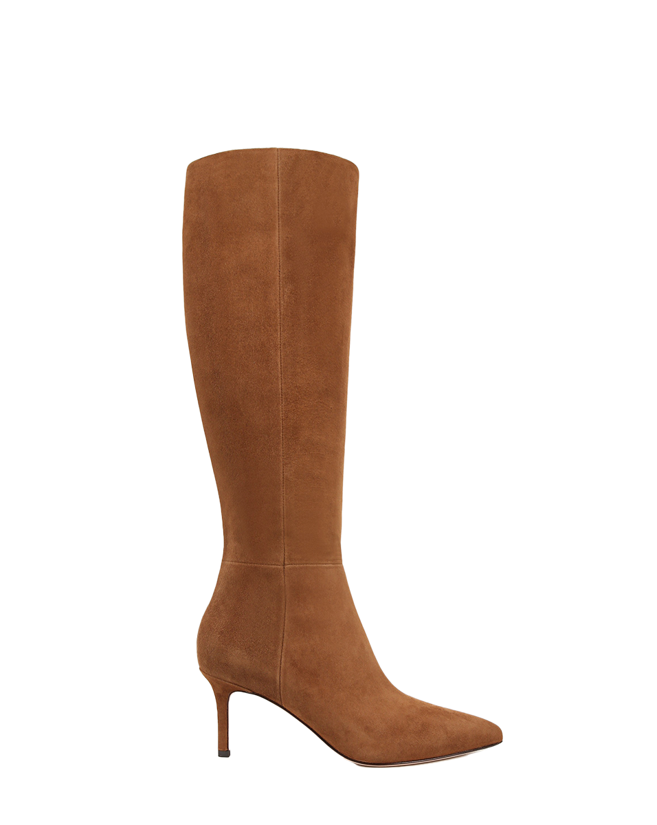 Veronica Beard | Lisa Mid-Heel Boot in Chestnut Chestnut