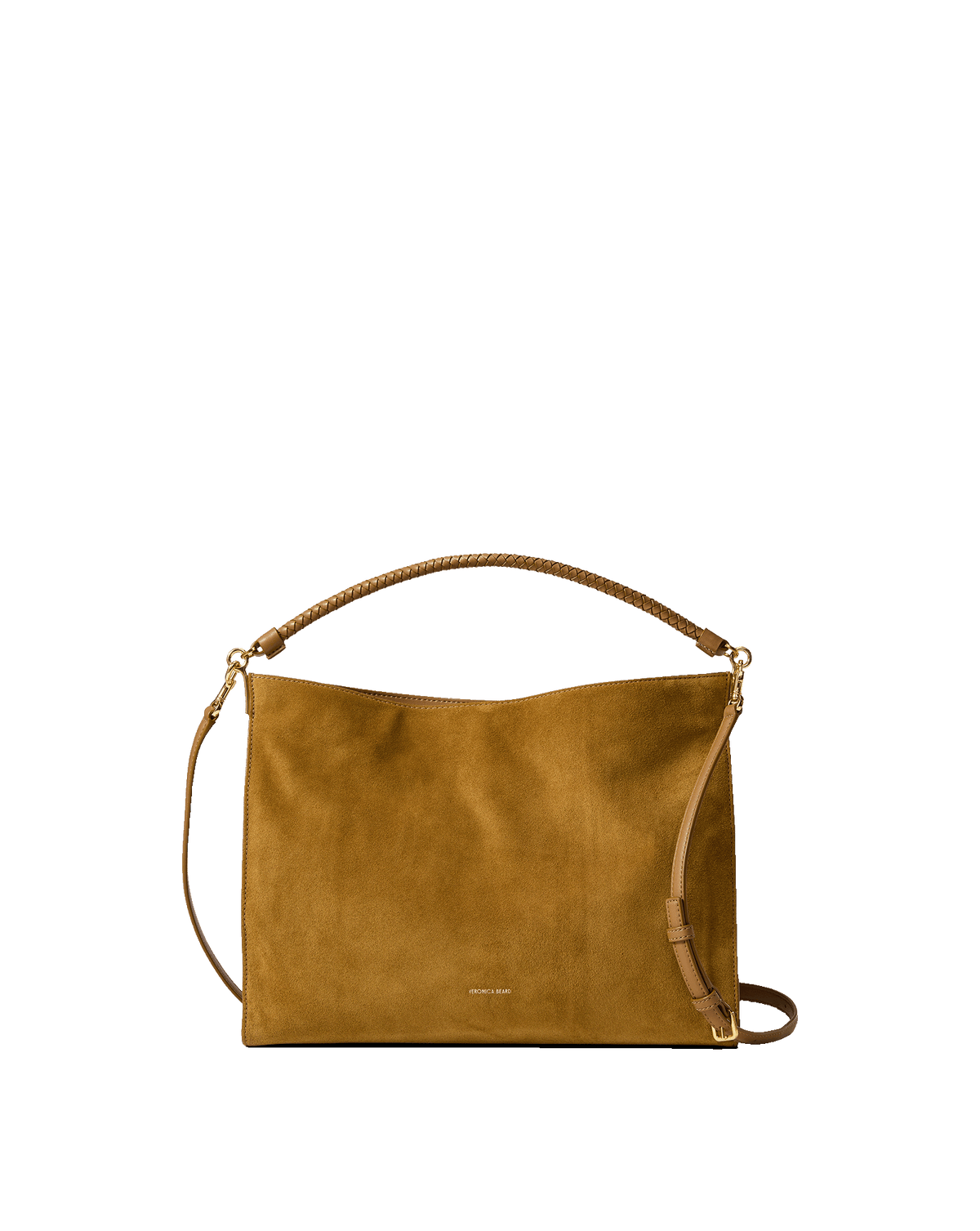 Veronica Beard | Vida Suede Shoulder Bag in Tan Acorn Acorn
