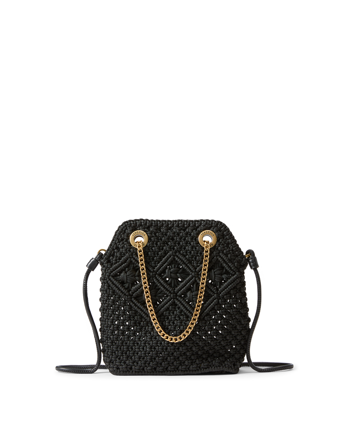 Veronica Beard | Small Veronica Beard Macramé Slouch Bag in Black Black