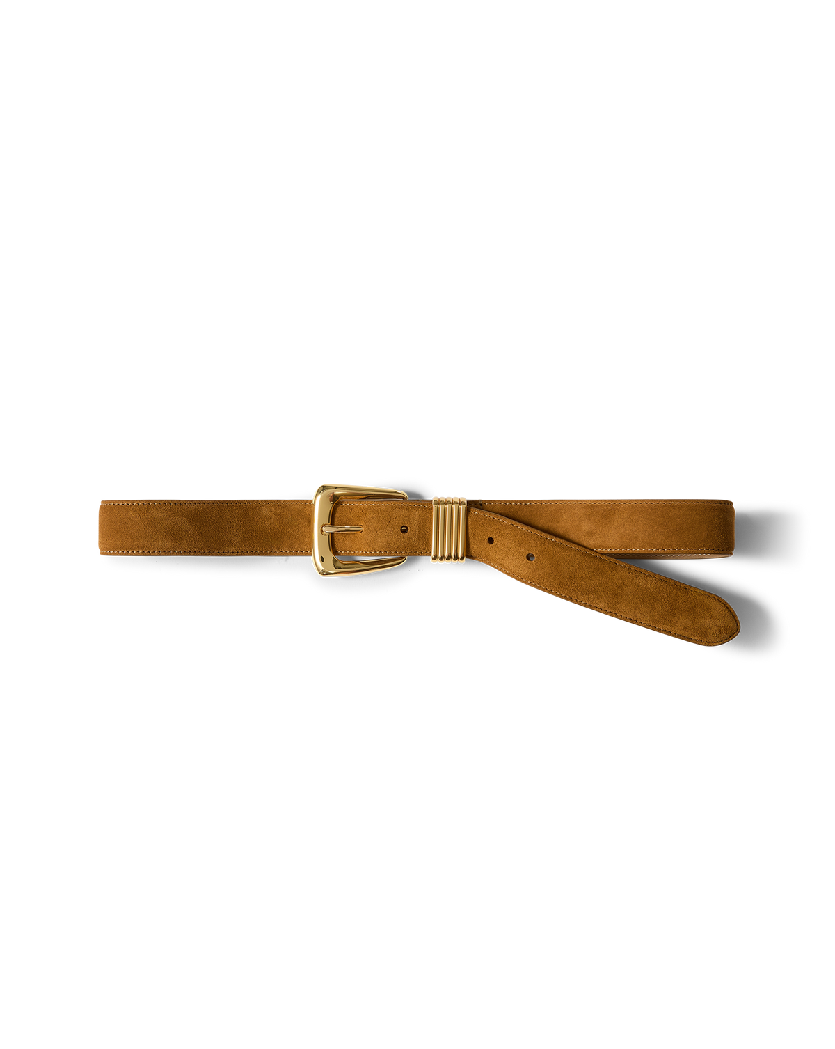 Veronica Beard | Arch Suede Belt in Tan Acorn
