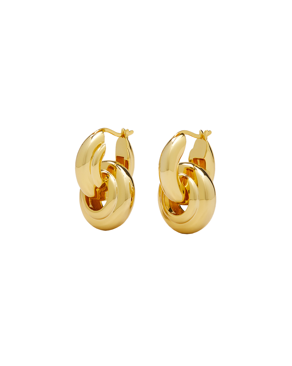 Veronica Beard | Interlocking Hoop Earring Gold