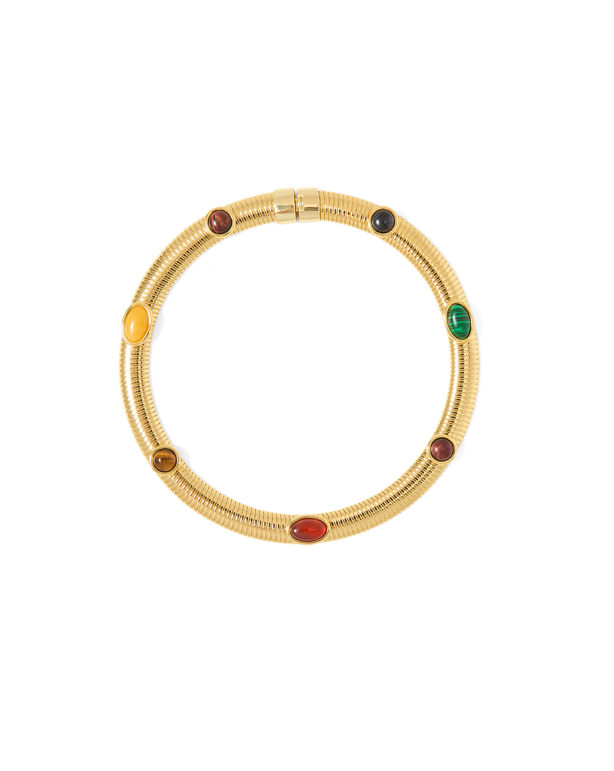 Veronica Beard | Embellished Tubogas Collar Necklace in Gold Multi Gold Multi