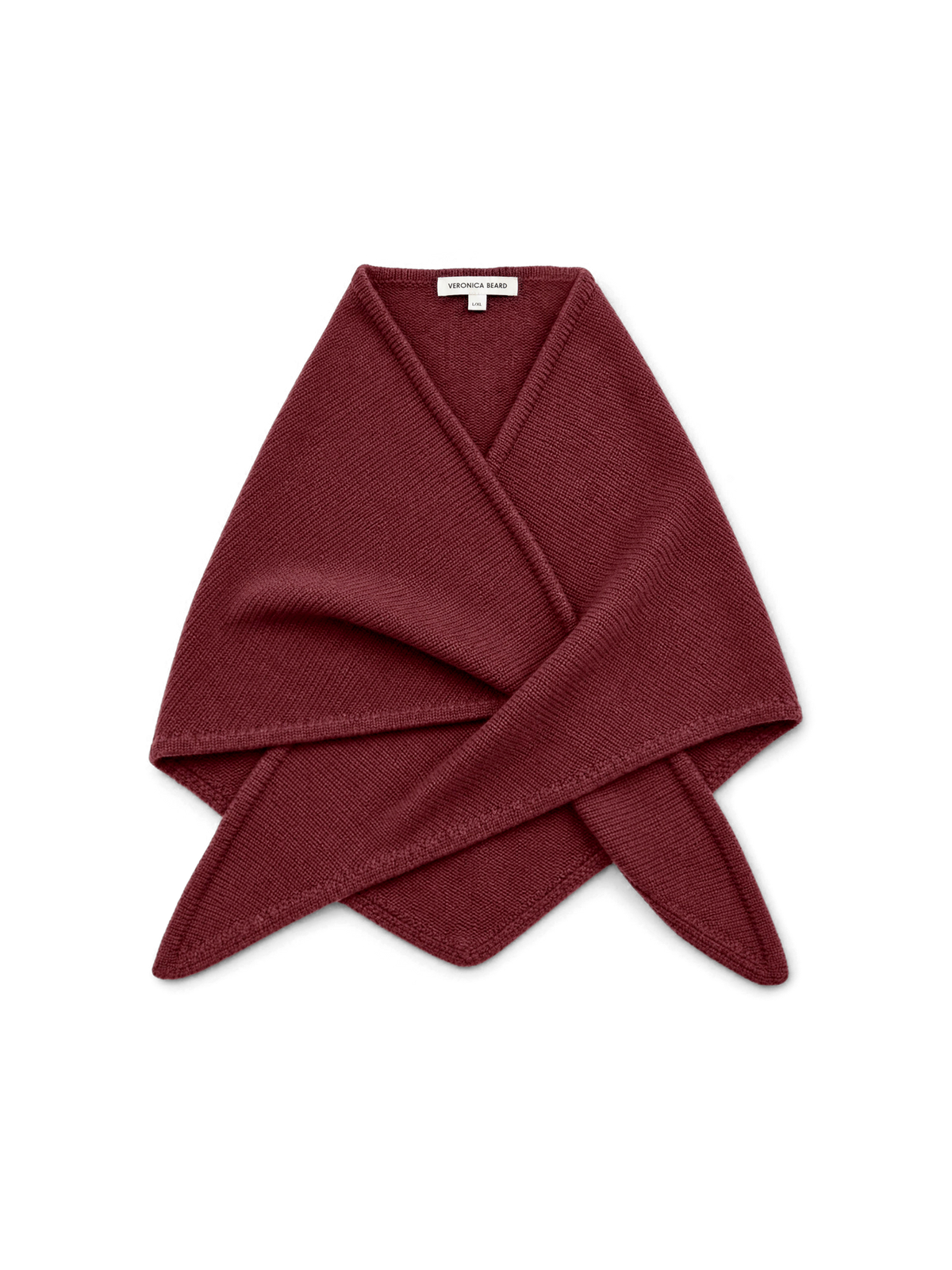 Veronica Beard | Drezel Merino Wool-Cashmere Scarf in Burgundy Burgundy