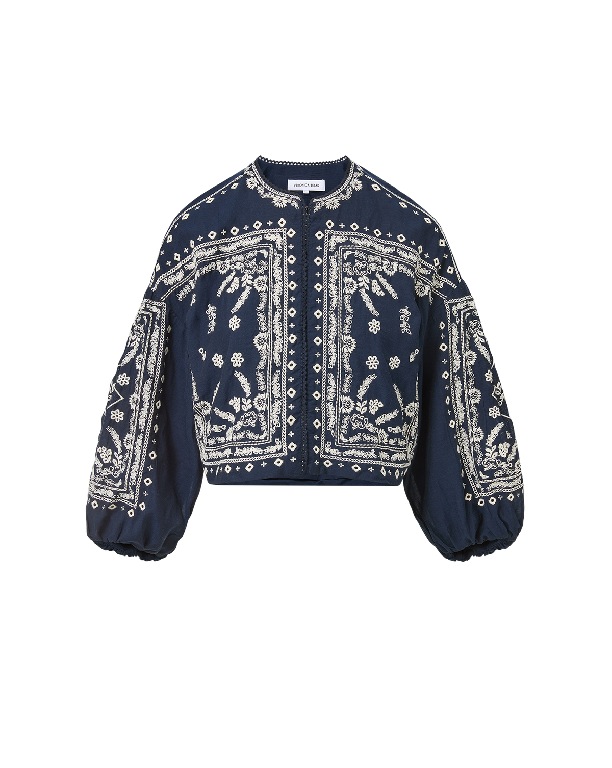 Veronica Beard | Drake Embroidered Jacket in Navy Navy