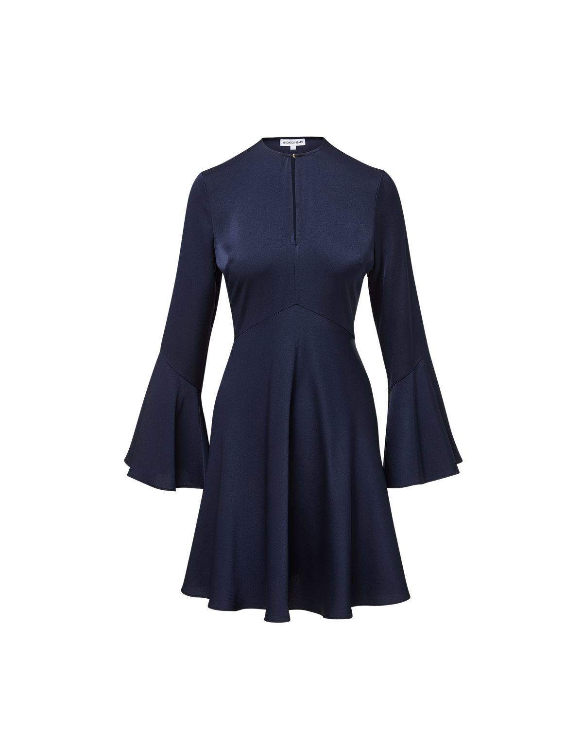 Veronica Beard | Ezri Satin A-Line Mini Dress in Navy Navy