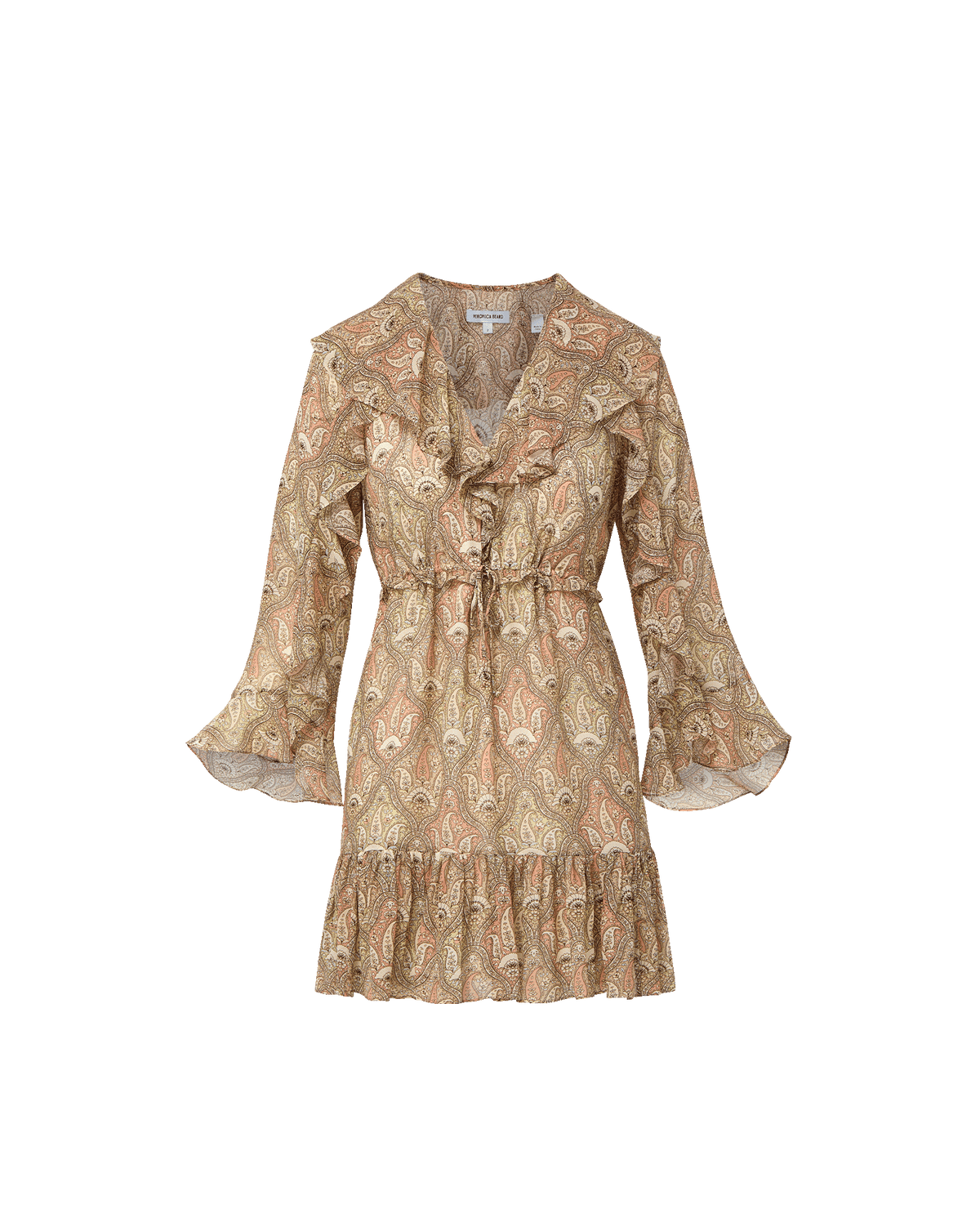 Veronica Beard | Bram Silk Mini Dress in Stone Khaki Multi Stone Khaki Multi