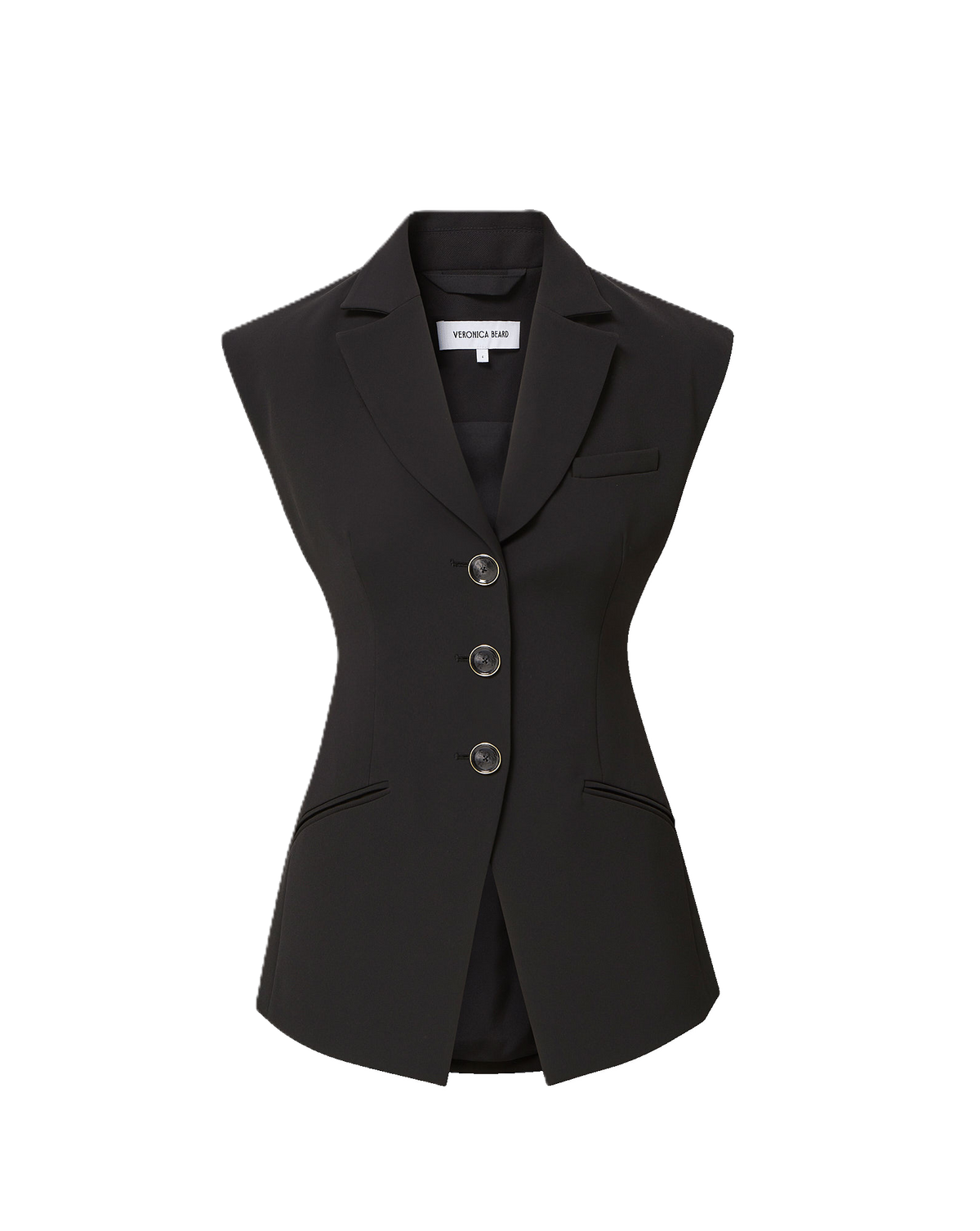Veronica Beard | Sorenne Tailored Vest in Black Black