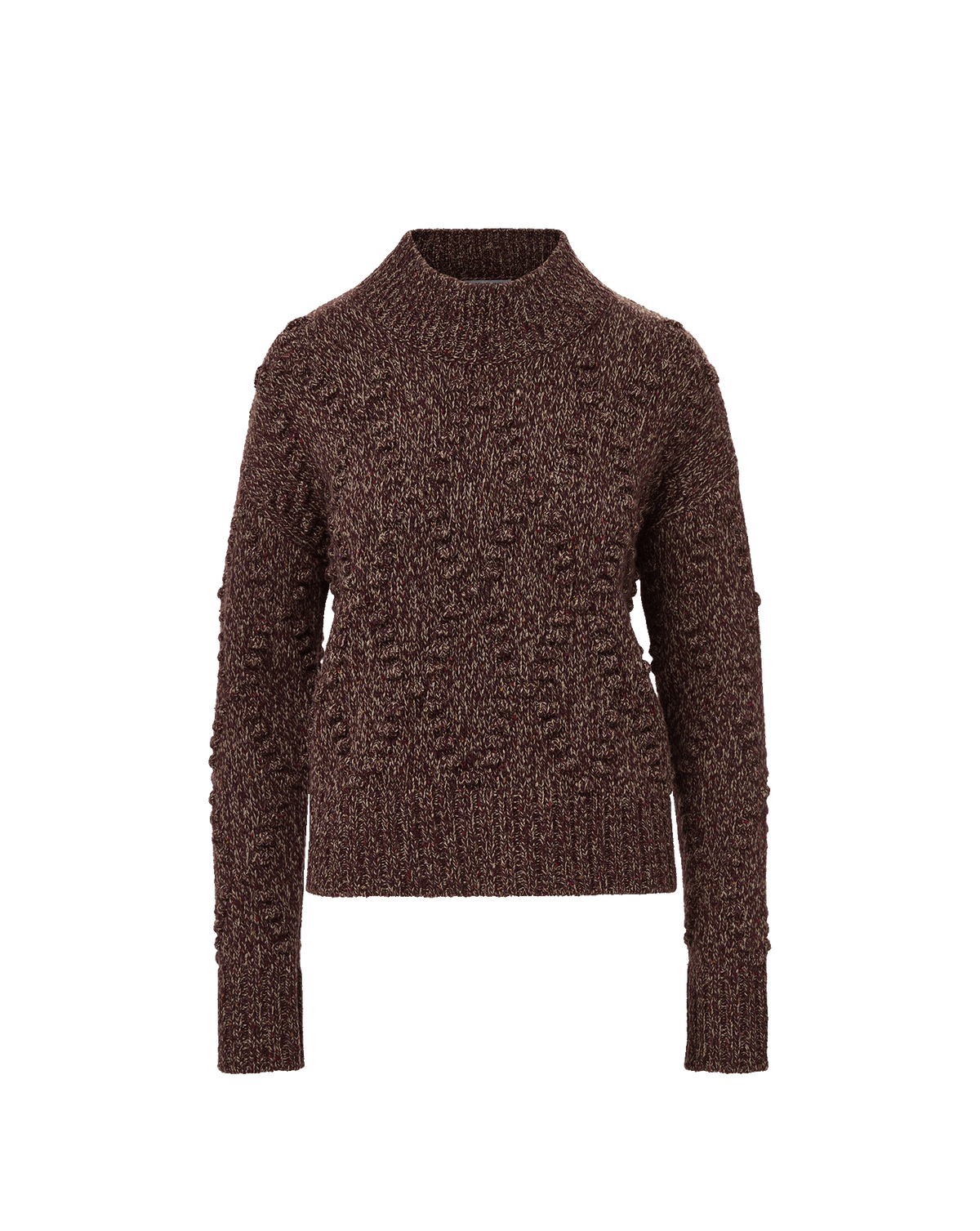 Veronica Beard | Tati Wool-Blend Sweater in Burgundy Multi Burgundy Multi