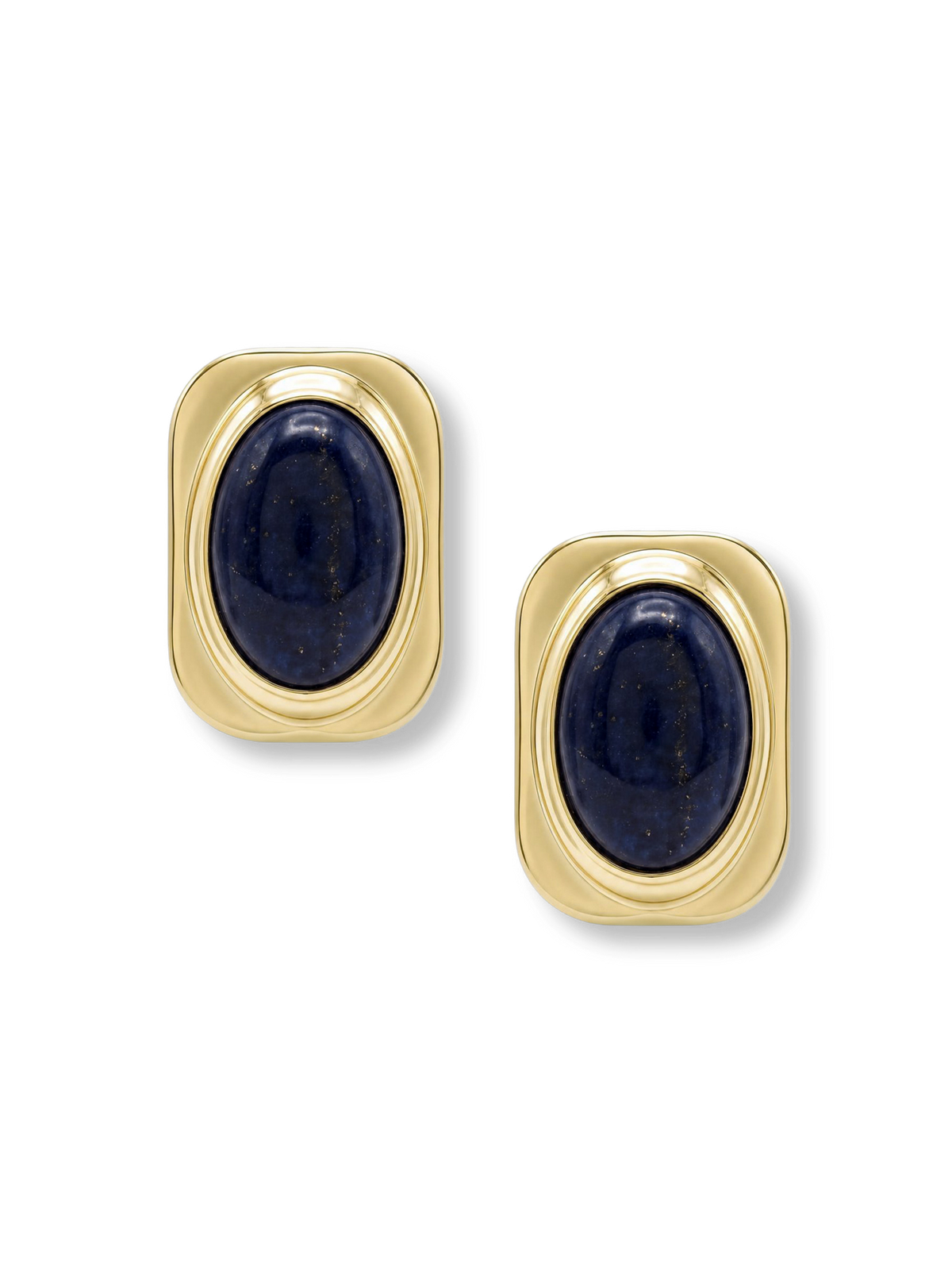 Veronica Beard | Lapis Post Earring in Gold/Navy Gold/Navy