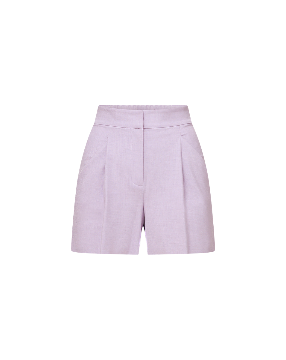 Veronica Beard | Elbe Pleated Short in Soft Lilac Soft Lilac