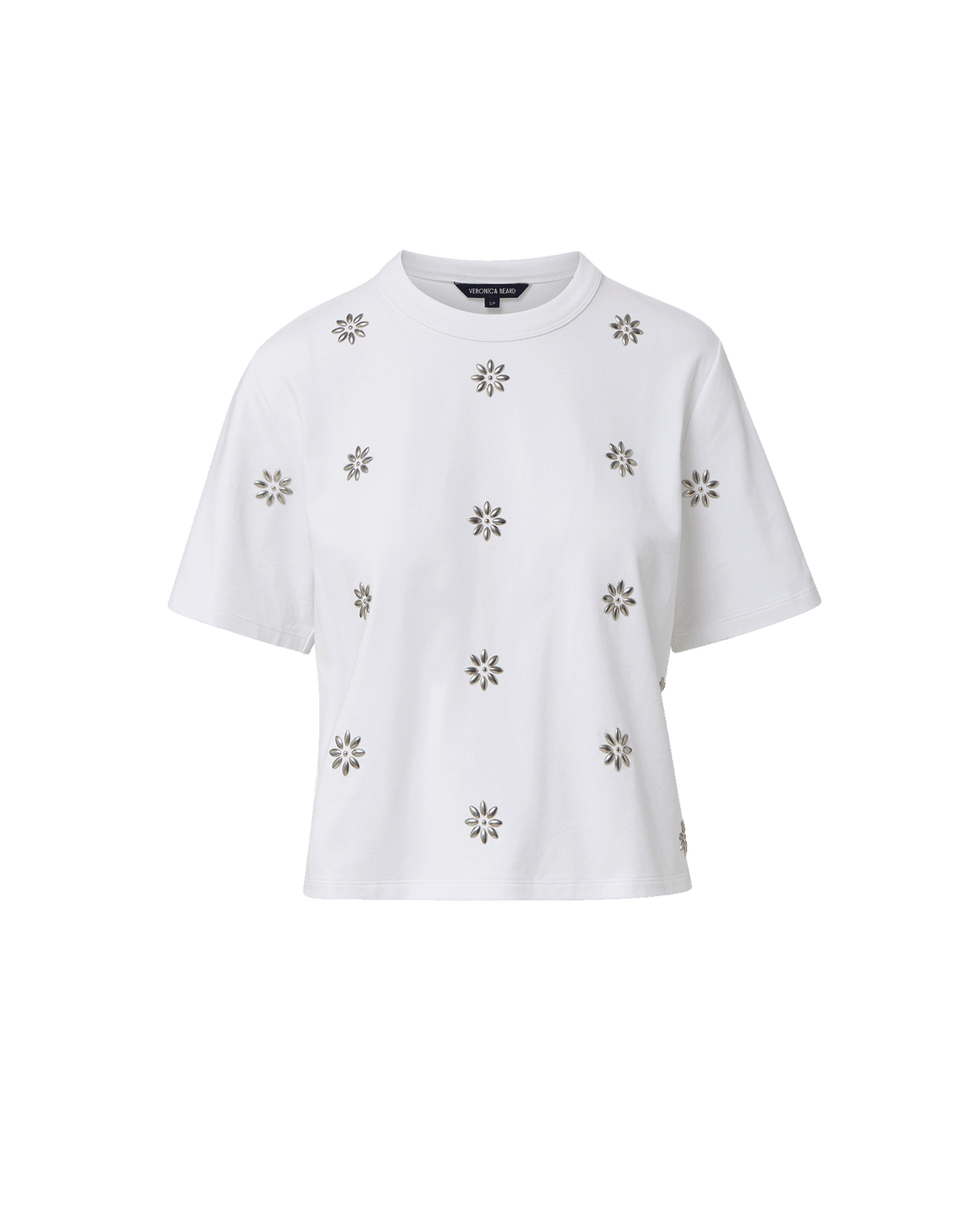 Veronica Beard | Sebastian Embellished T-Shirt in White White