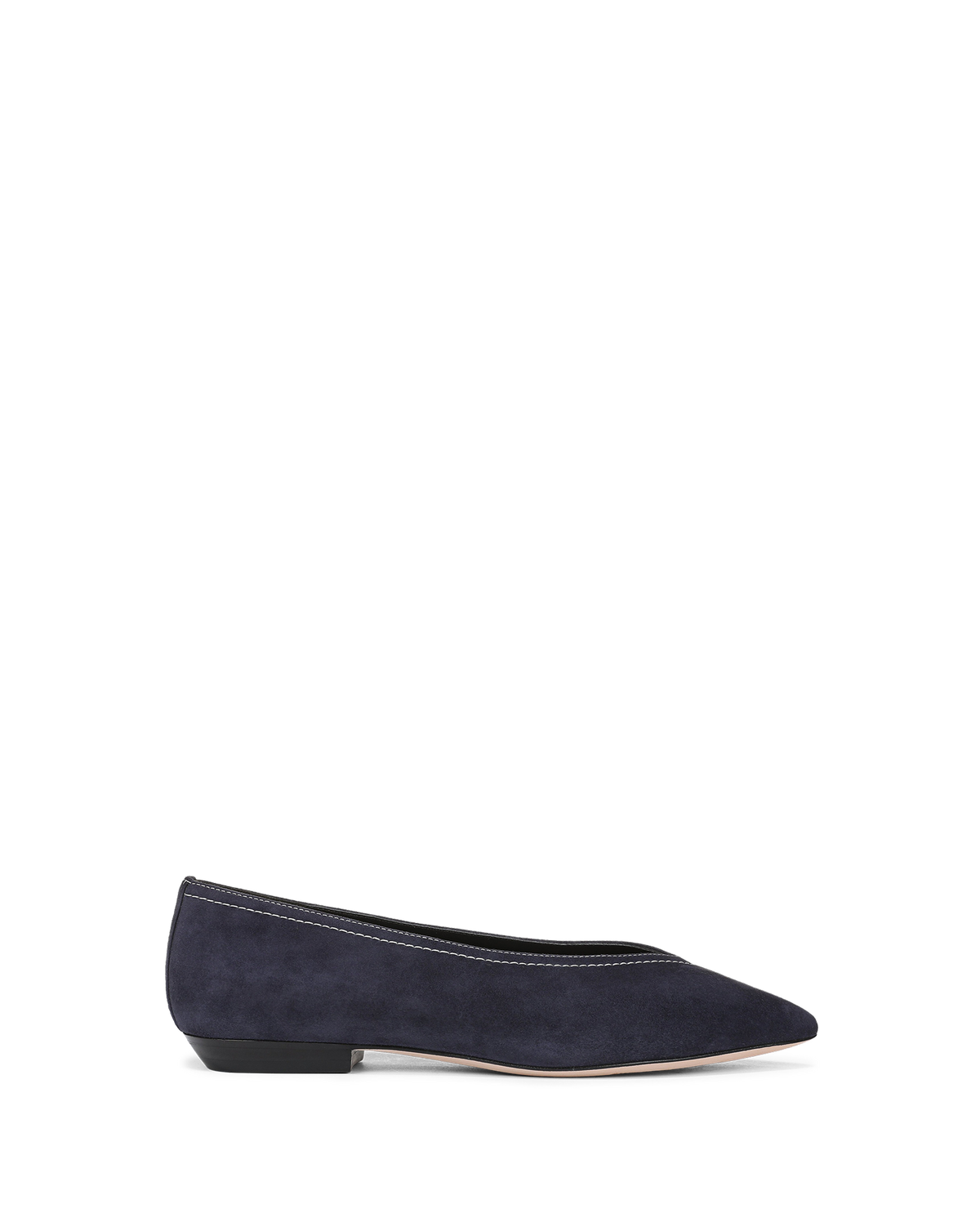 Veronica Beard | Bancroft Suede Flat in Navy Navy