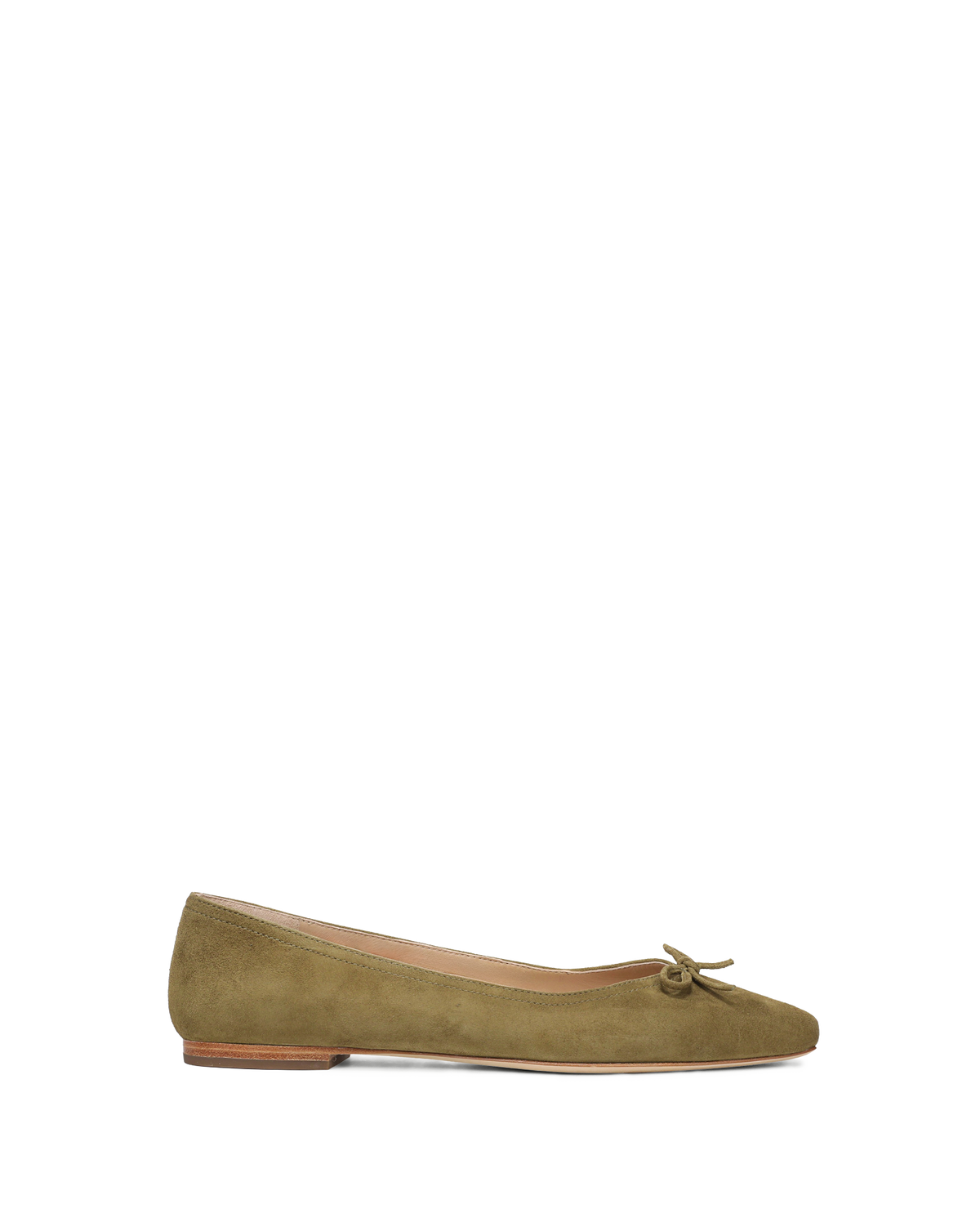 Veronica Beard | Cailey Suede Ballet Flat in Fennel Green Fennel Green