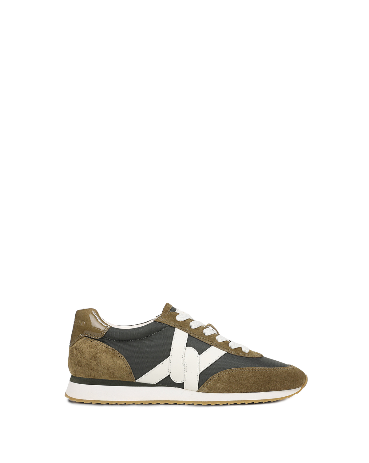 Veronica Beard | Penrose Sneaker in Green Suede & Grey Nylon Loden/Fennel Loden/Fennel