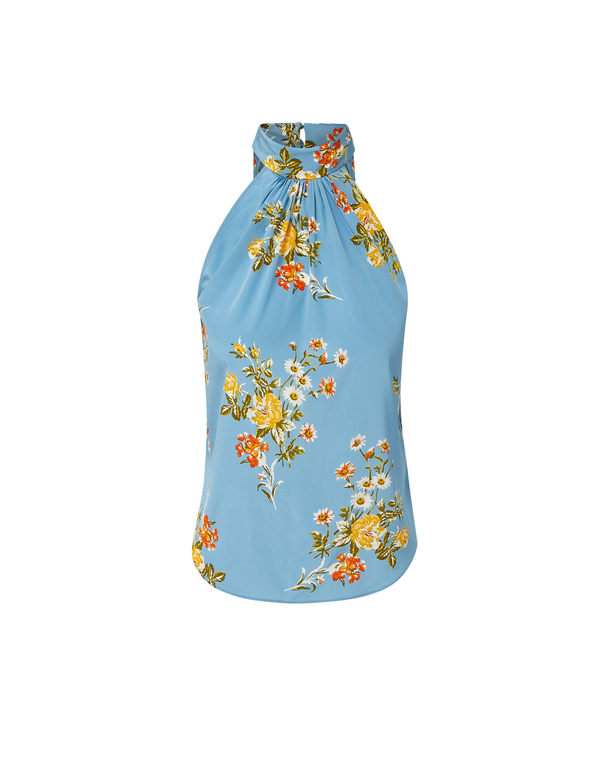 Veronica Beard | Kovi Floral Halter Top in Blue River Multi Blue River Multi