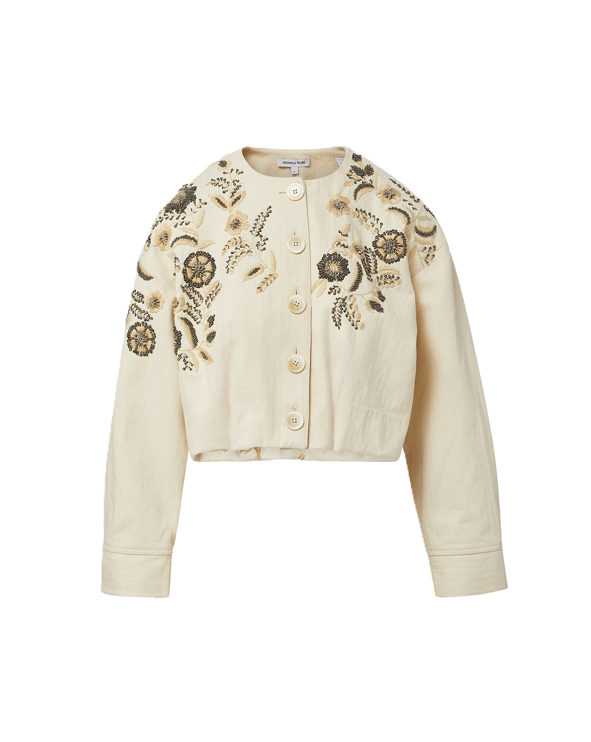 Veronica Beard | Emeren Embroidered Jacket in Ecru Ecru