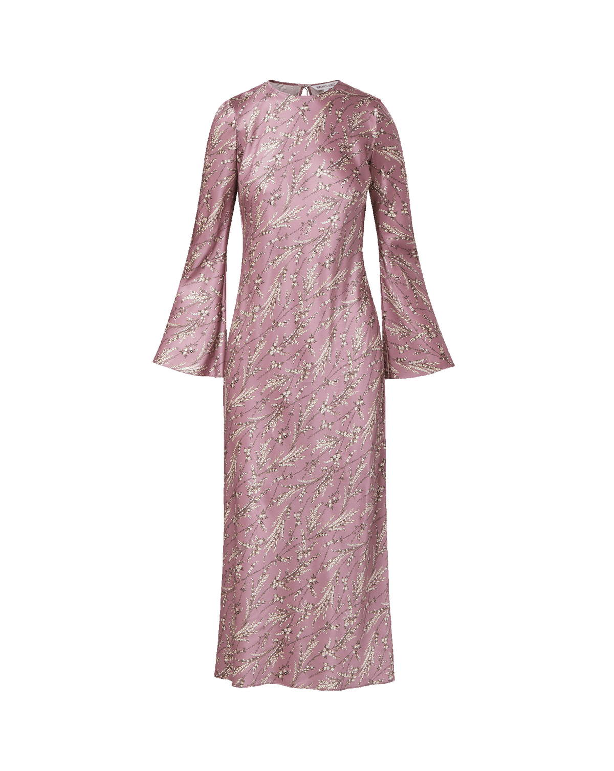 Veronica Beard | Gemma Silk-Blend Midi Dress in Purple Floral Orchid Haze Multi