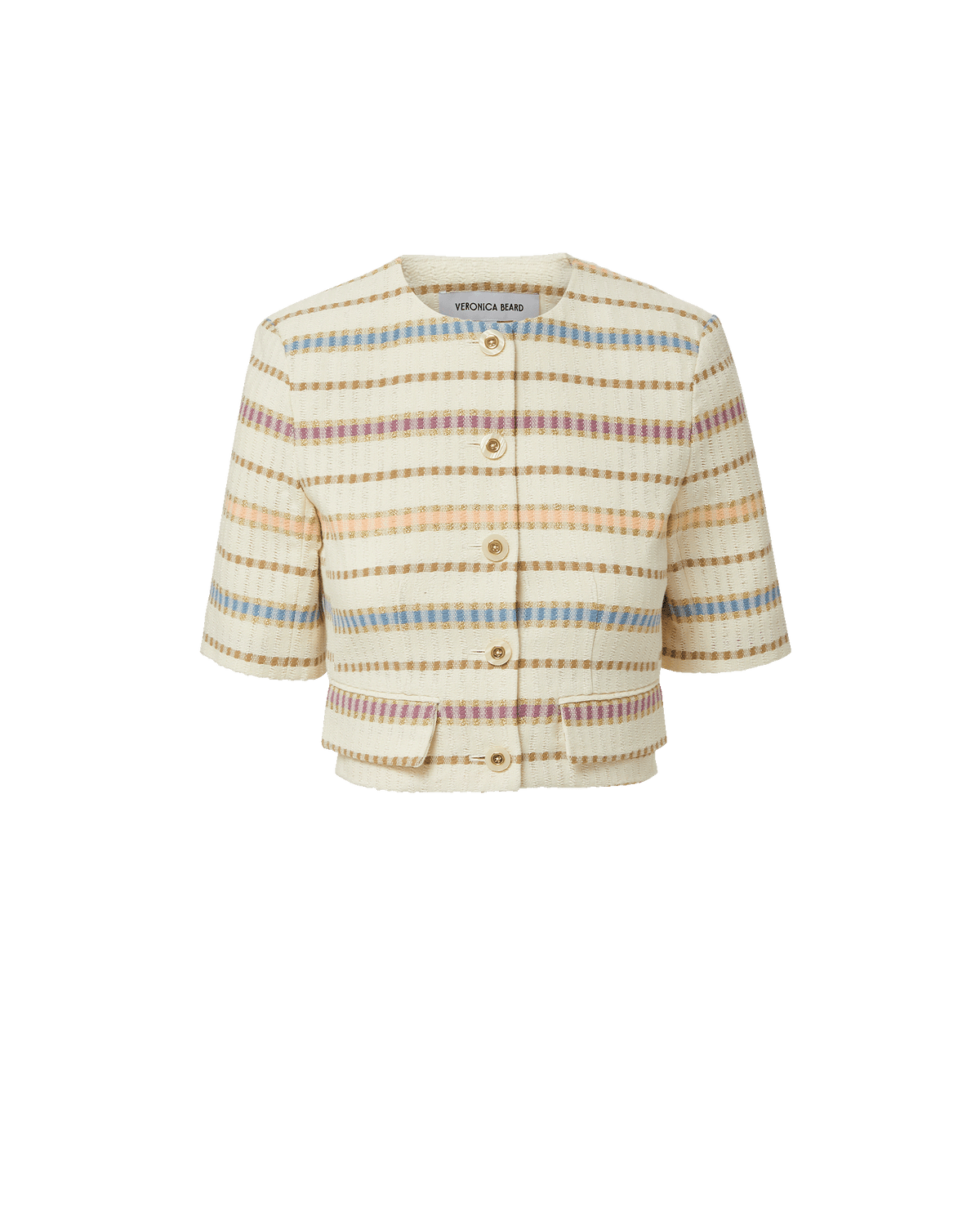 Veronica Beard | Orville Striped Lady Jacket in Ecru Multi Ecru Multi