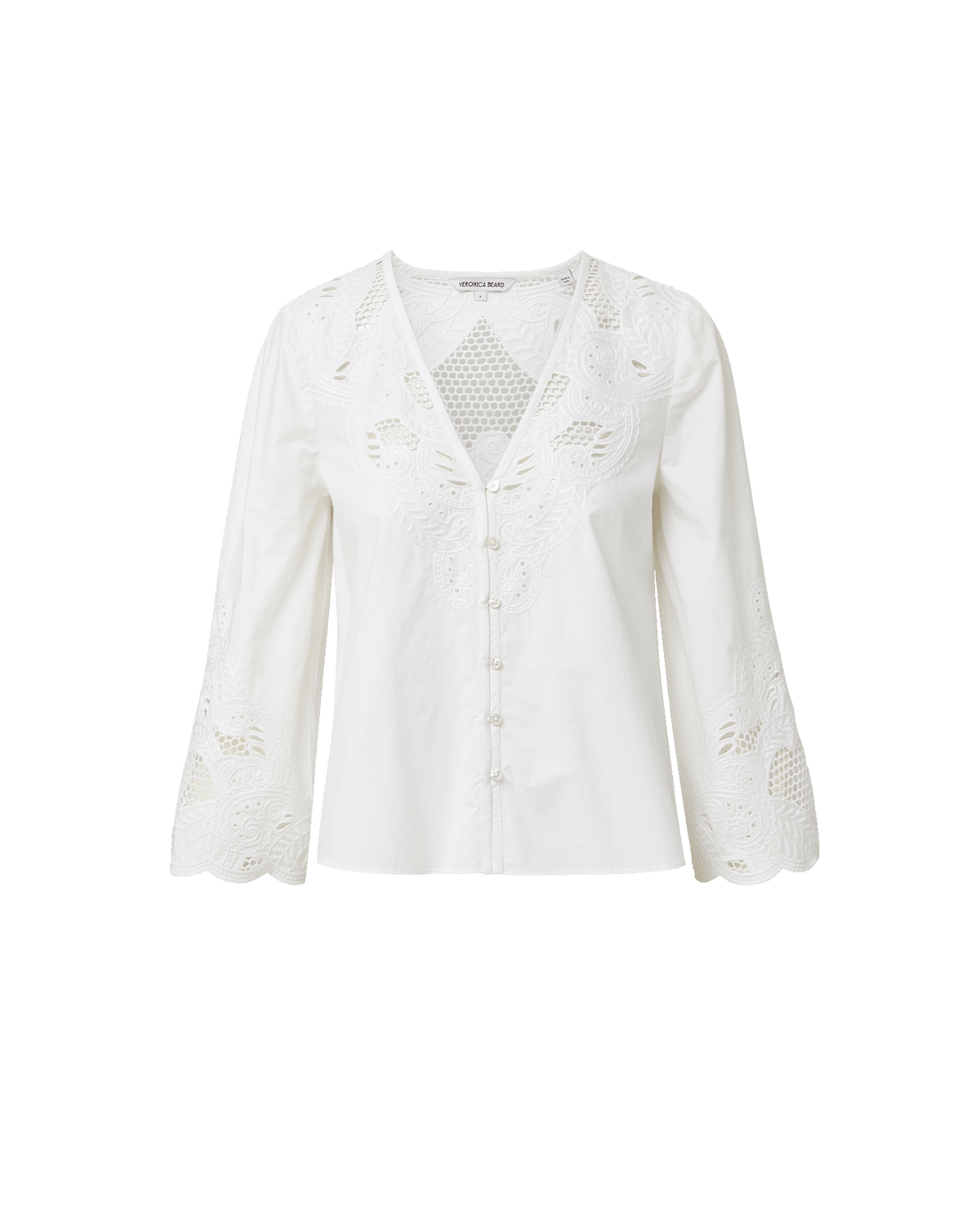 Veronica Beard | Suniva Embroidered Shirt in White White