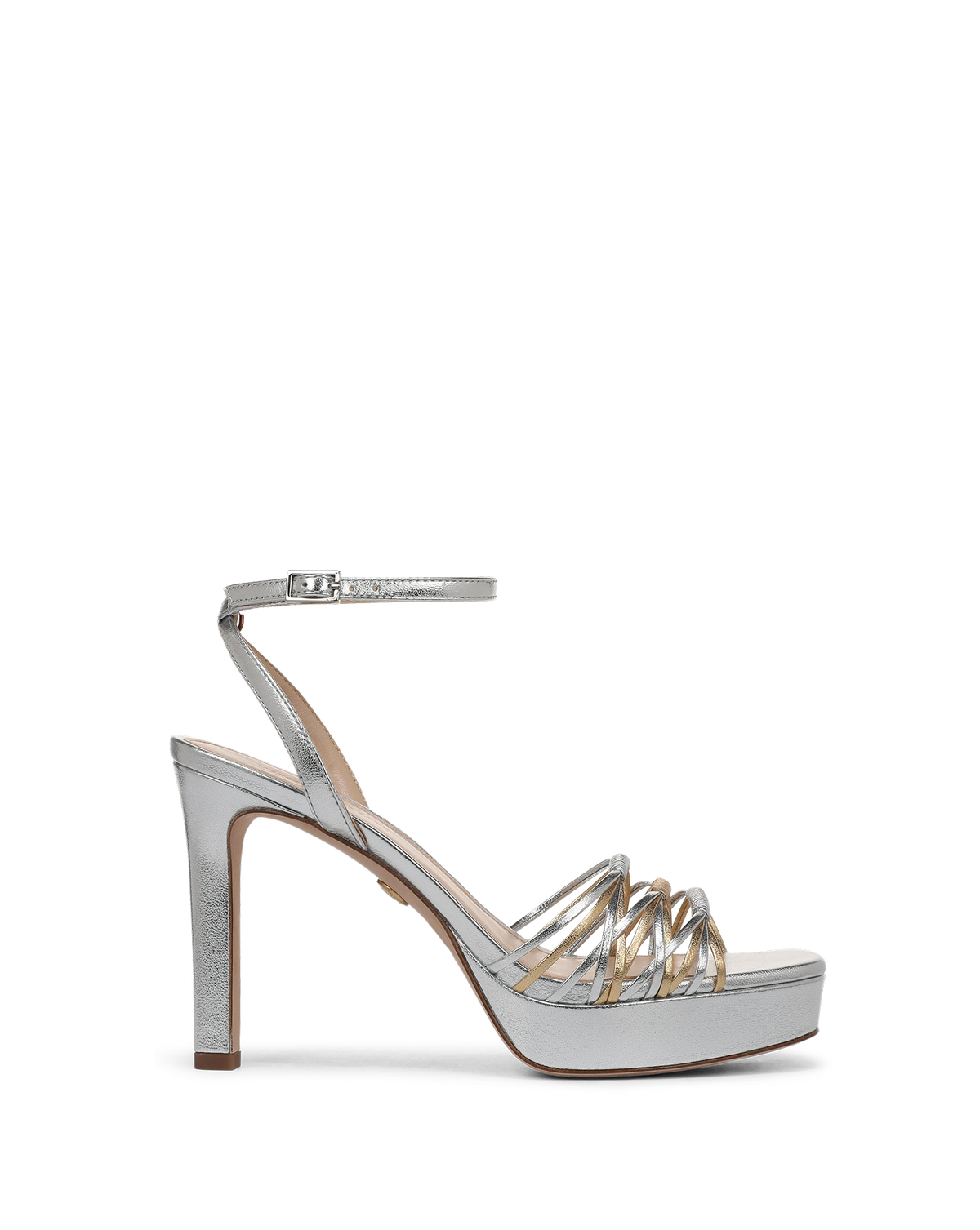 Veronica Beard | Beverlee Platform Sandal in Silver/Pale Gold Silver/Pale Gold