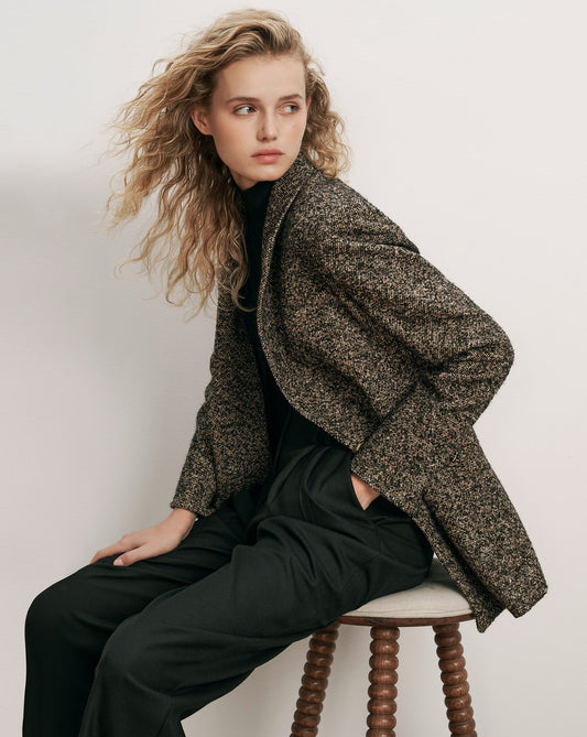 Veronica Beard | Maci Dickey Jacket in Black Melange Black Melange