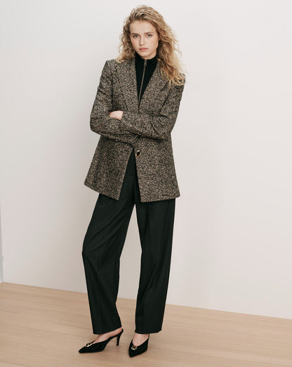 Veronica Beard | Maci Dickey Jacket in Black Melange Black Melange