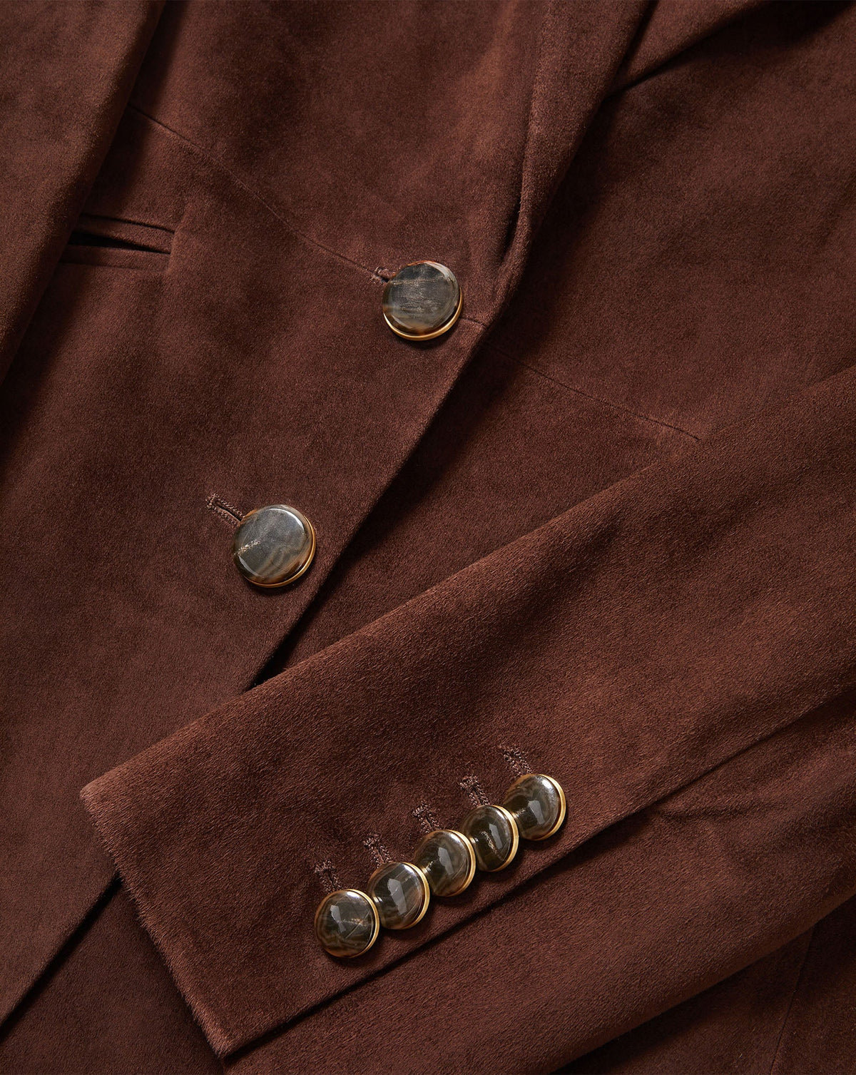 Veronica Beard | Maci Suede Dickey Jacket in Dark Brown Espresso