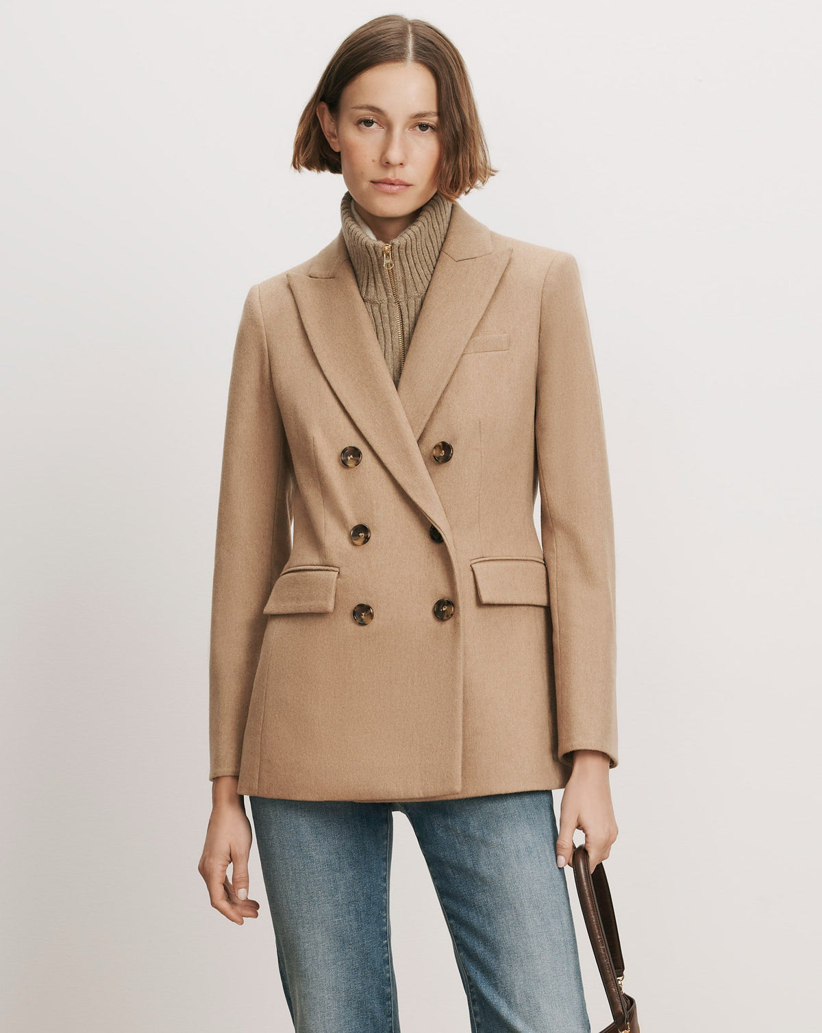 Veronica Beard | Ellette Camel Hair Dickey Jacket in Camel Camel
