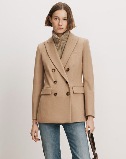 Veronica Beard | Ellette Camel Hair Dickey Jacket in Camel Camel