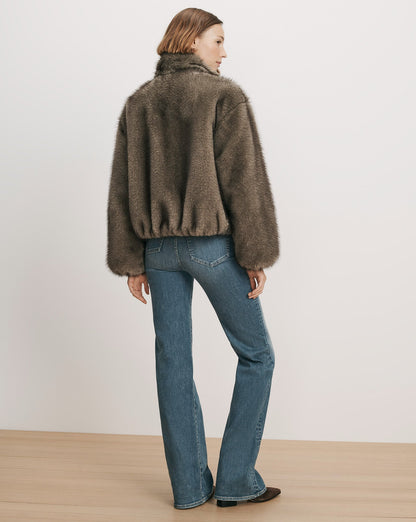Veronica Beard | Varell Reversible Jacket in Dark Green Loden