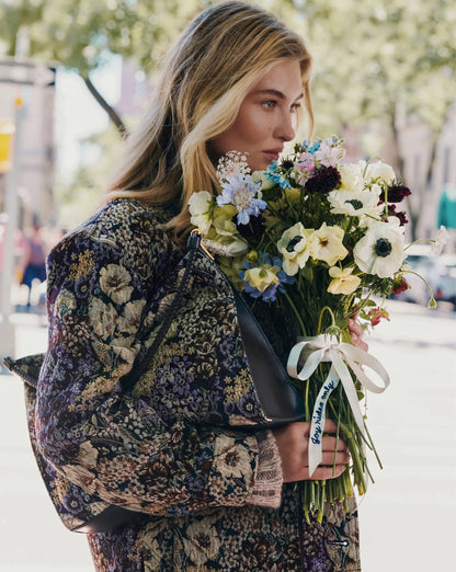 Veronica Beard | Blake Brocade Coat in Floral Tapestry Print Dark Eggplant Multi Dark Eggplant Multi