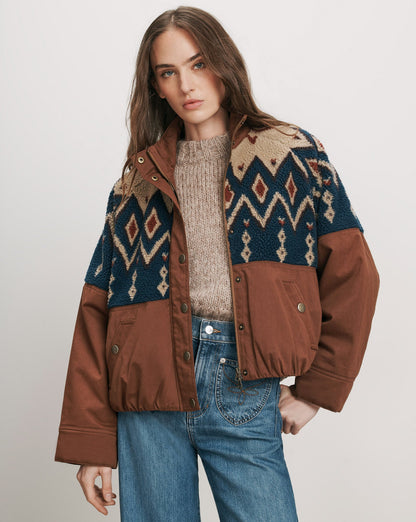 Veronica Beard | Knoll Sherpa Jacket in Deep Ochre Deep Ochre