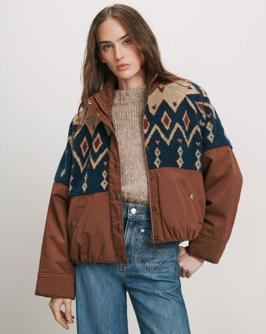 Veronica Beard | Knoll Sherpa Jacket in Deep Ochre Deep Ochre
