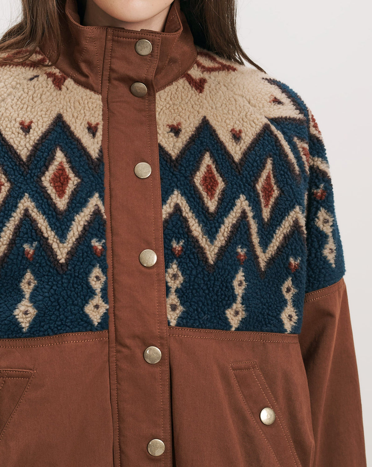 Veronica Beard | Knoll Sherpa Jacket in Deep Ochre Deep Ochre